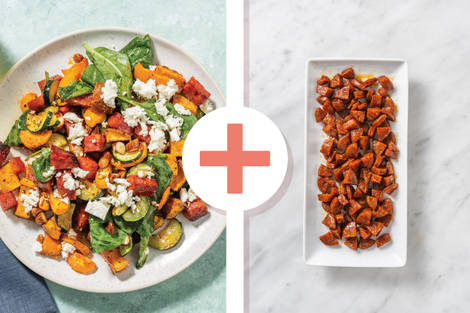 One-Tray Double Chorizo Veggie Toss