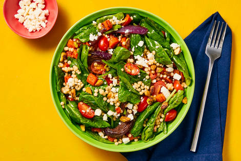 Spanakopita Spinach Salad with Couscous
