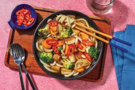 One-Pot Japanese Tofu & Udon Soup