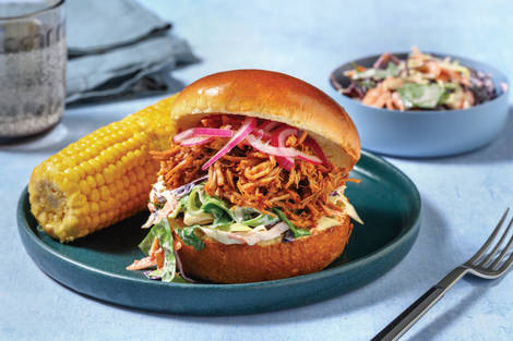 BBQ Pulled Pork & Creamy Slaw Burger