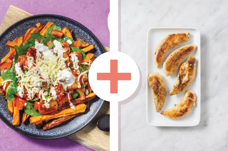 Double BBQ Chicken & Salsa Loaded Fries