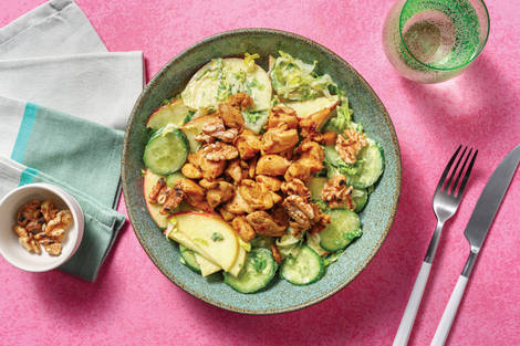Spiced Chicken & Cos Walnut Salad