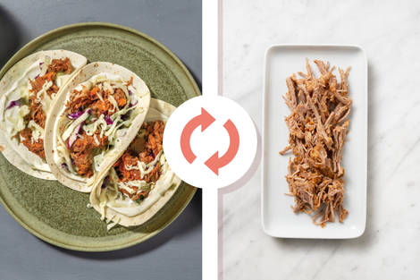 BBQ Pulled Chicken & Slaw Tacos