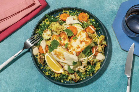 Glazed Haloumi & Moroccan Spiced Couscous