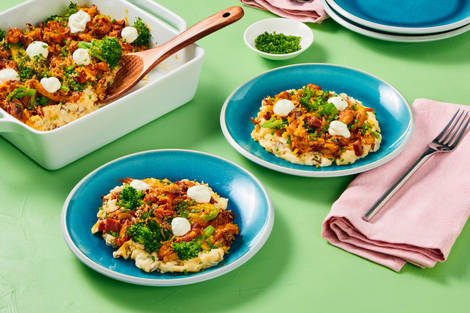 Chicken & Bacon Baked Potato Casserole