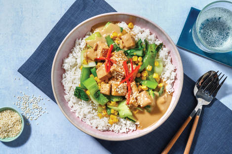 Satay Tofu & Coconut Ginger Lemongrass Sauce