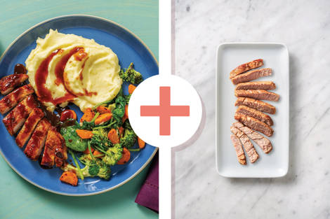 Sticky Double BBQ Pork Steaks