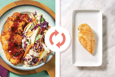 Peanut Crumbed Chicken Schnitzel & Creamy Slaw