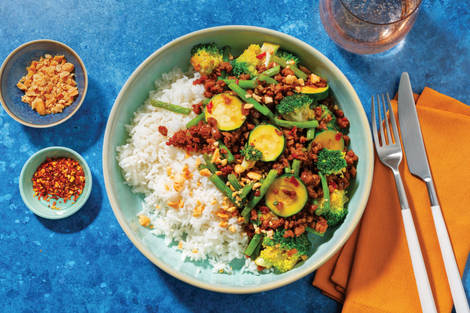 Plant-Based Mince & Veggie Stir Fry