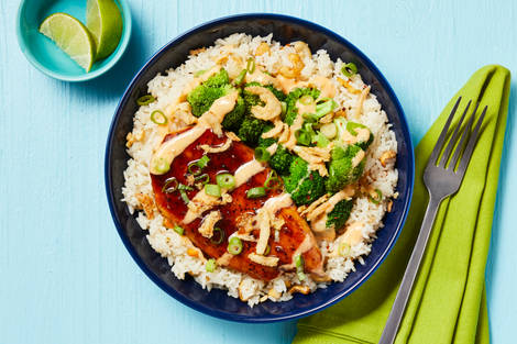 Soy-Glazed Chicken & Scallion Broccoli