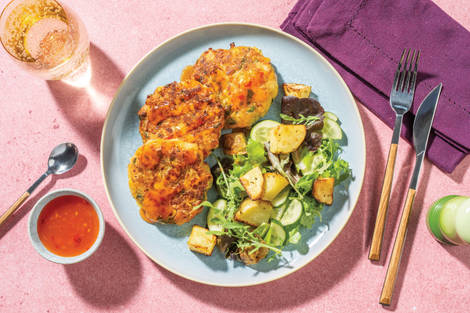 Haloumi, Veggie & Sweet Chilli Fritters