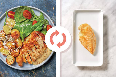 Chicken Schnitzel & Mustard Gravy