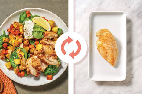 Indian Spiced Chicken & Roast Veggie Toss