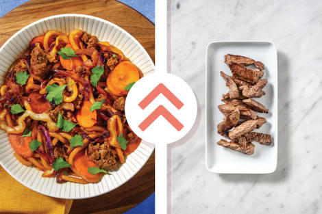 Char Siu Beef Strips & Noodle Stir-Fry