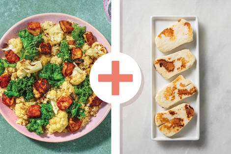 Double Pomegranate Haloumi & Israeli Couscous