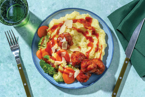 Paprika Spiced Beef Meatballs & Sticky Glaze