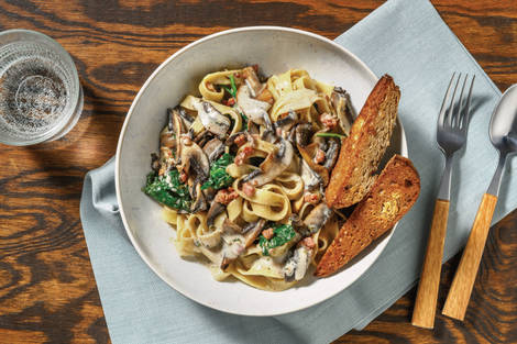 Quick Bacon & Mushroom Boscaiola