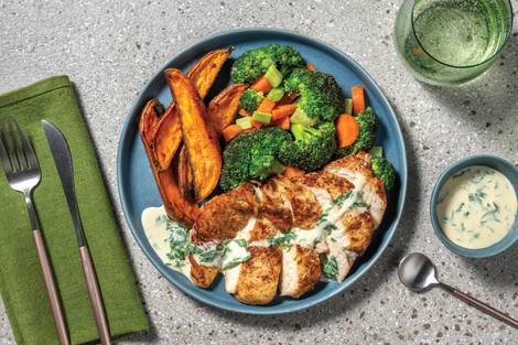 Quick Seared Chicken & Parsley Sauce