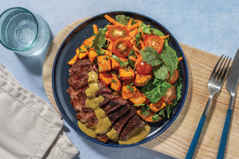 Mumbai-Spiced Beef Rump & Supergreen Salad