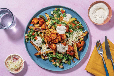 Easy Double BBQ Chicken & Salsa Loaded Fries