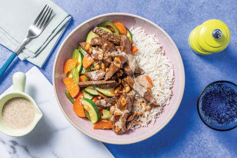 Sweet Chilli Peanut Beef Stir-Fry