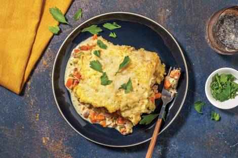 Creamy Chicken & Double Bacon Pie