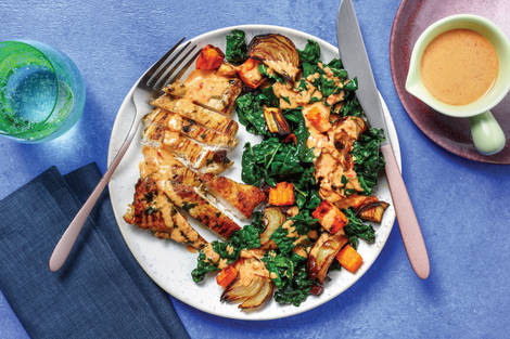 Herby Chicken & Rainbow Veggie Toss