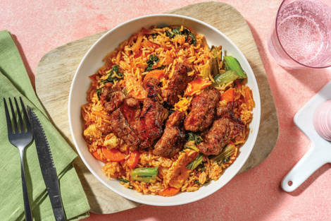 Sticky Honey-Soy Beef & Fried Rice