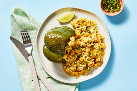 Spicy Coconut Curry Stuffed Peppers