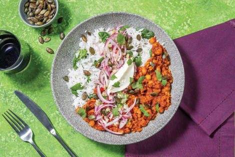 Mexican Smashed Chickpea & Rice Bowl