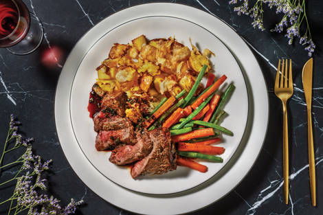 Lemon Pepper Beef & Sticky Rosemary Sauce