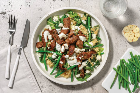 Quick Italian Beef & Green Veggie Couscous