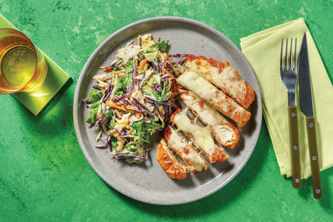 Quick Cheesy Pork Schnitzel