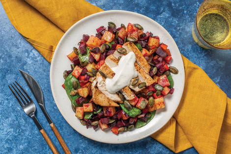 Spiced Chicken & Roast Veggie Salad