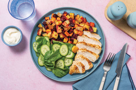 Caribbean Chicken & Roasted Veggies