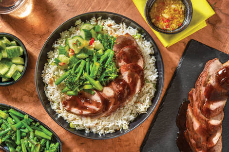 Oyster Sauce Pork & Sesame Soy Greens