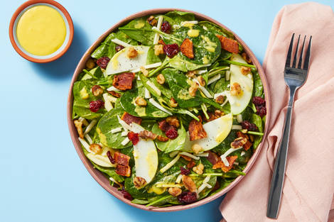 Bacon, Apple & Cheddar Spinach Salad