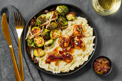 Scallops with Orange-Cranberry Gastrique