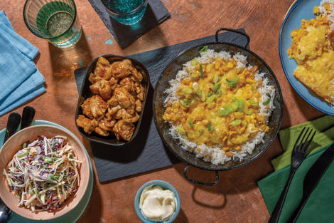 Sticky Korean-Glazed Chicken & Cheesy Corn