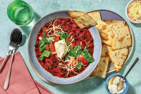 One-Pan American Black Bean Chilli