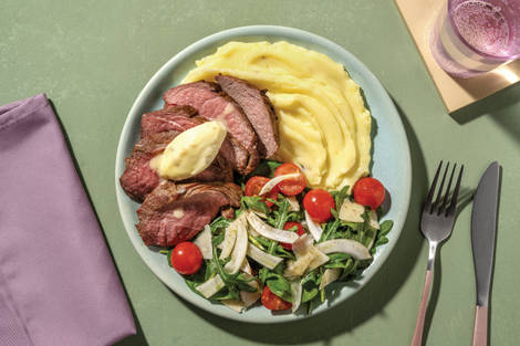 Double Beef Rump & Rocket-Cherry Tomato Salad