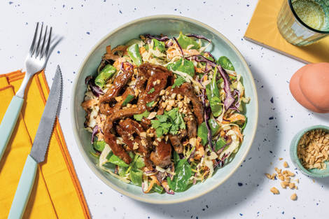Quick Sweet Chilli Beef & Slaw Bowl