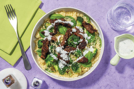Super Green Mediterranean Beef Couscous