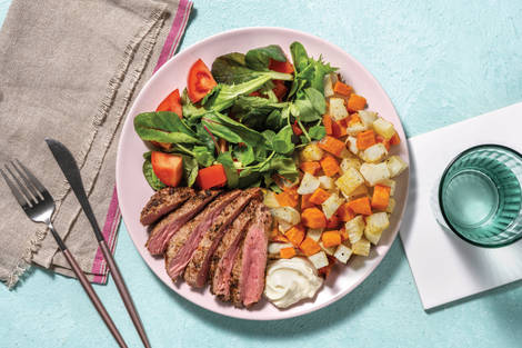 Chimichurri Double Beef Rump & Roast Veggies