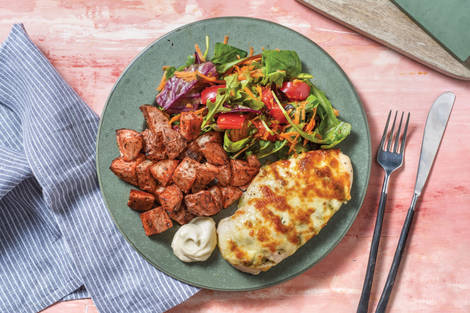 Pesto & Cheddar Hasselback Chicken