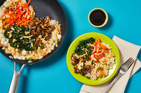 Vegan Mushroom & Spinach Bibimbap