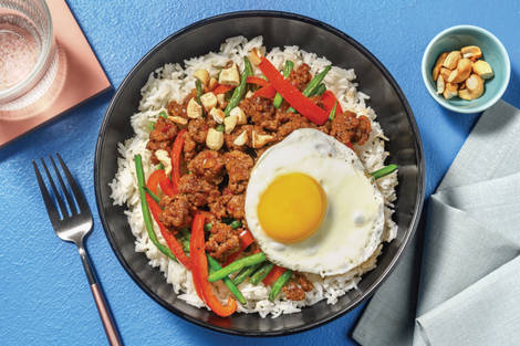 Asian-Style Sichuan Beef & Garlic Rice