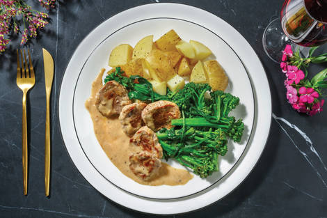 Pork Medallions & Creamy Parmesan Sauce