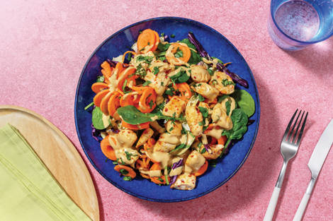 Asian Ginger Chicken & Cabbage Salad