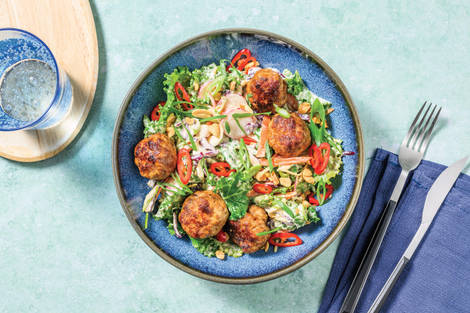 Quick Honey-Soy & Ginger Pork Meatballs 